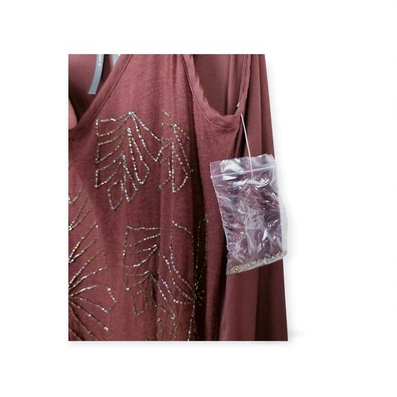 ANTHROPOLOGIE Alison Beaded Cami Tank Top - Size Large - Picture 7 of 10